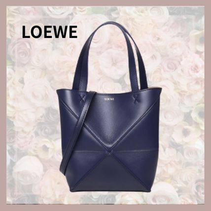 ネイビー（紺）系 LOEWE PUZZLE(ロエベ パズル) トートバッグ