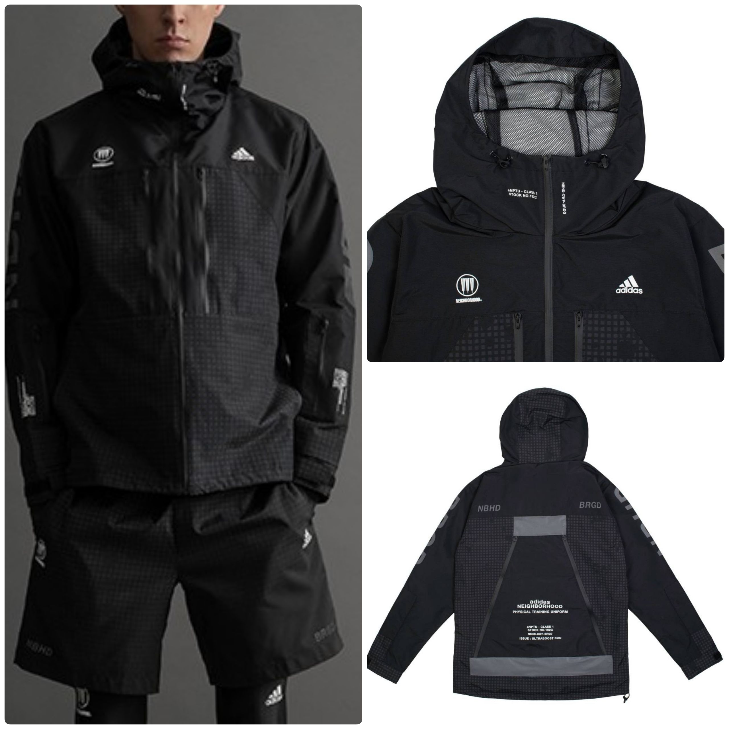 ADIDASxNeighborhood NBHD ロゴ ナイロン ジャケット (Neighborhood