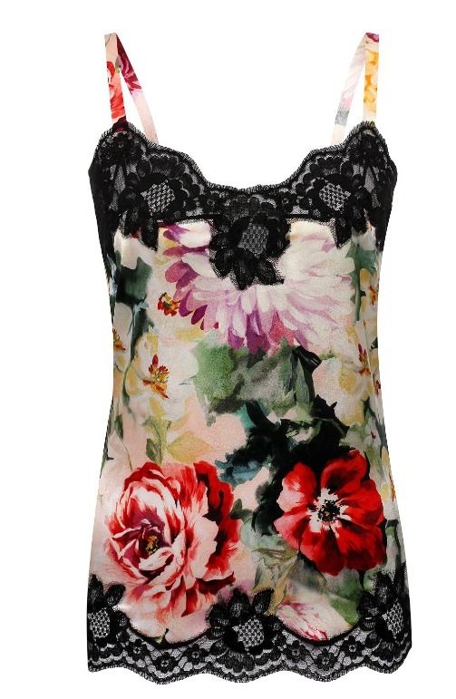 Dolce&Gabbana】レース キャミソール 花柄 マルチカラー (Dolce