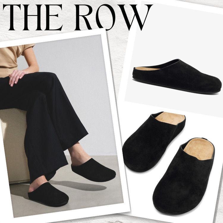 THE ROW（ザ・ロウ）Hugo Slide ブラックスエード (The Row/サンダル