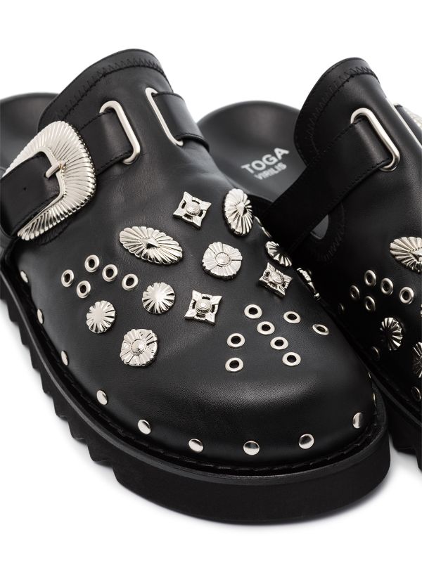 Toga Virilis Studded Slippers | Black | FARFETCH