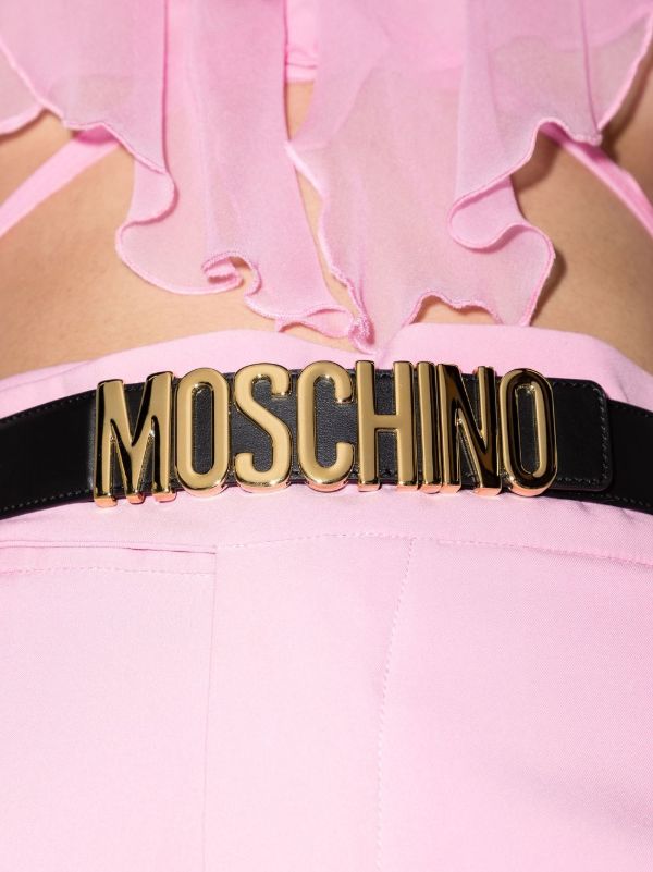 Moschino モスキーノ ロゴプレート ベルト | ブラック | FARFETCH JP