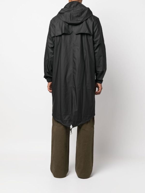 Rains zip-up Hooded Raincoat | Black | FARFETCH