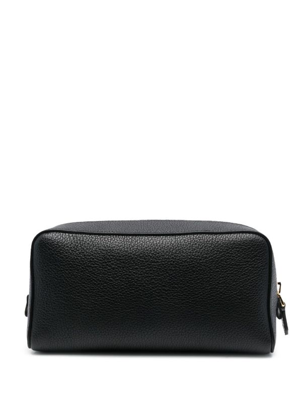 TOM FORD トム・フォード レザー ロゴ トラベルポーチ | ブラック