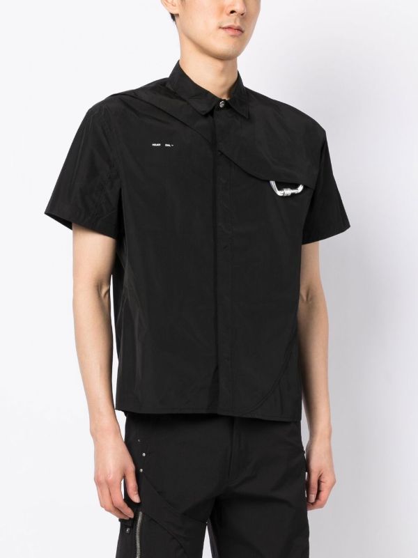 HELIOT EMIL Carabiner short-sleeve Shirt | Black | FARFETCH