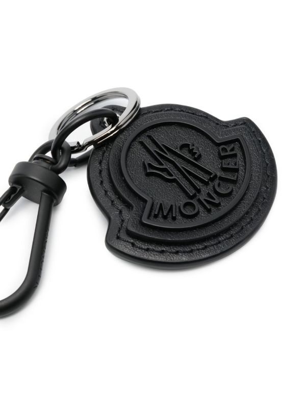 Moncler Logo Charm Keyring | Black | FARFETCH