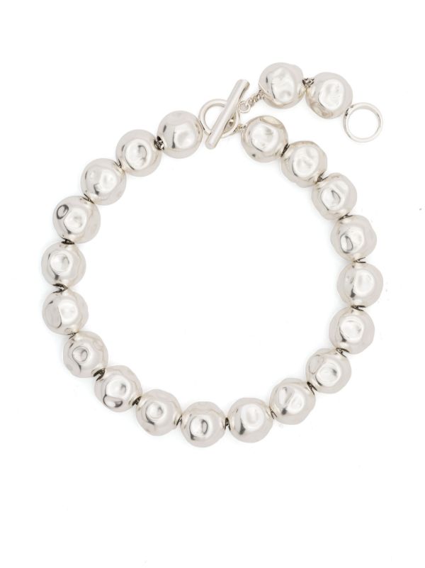 Jil Sander ビーズチェーン ブレスレット | シルバートーン | FARFETCH JP