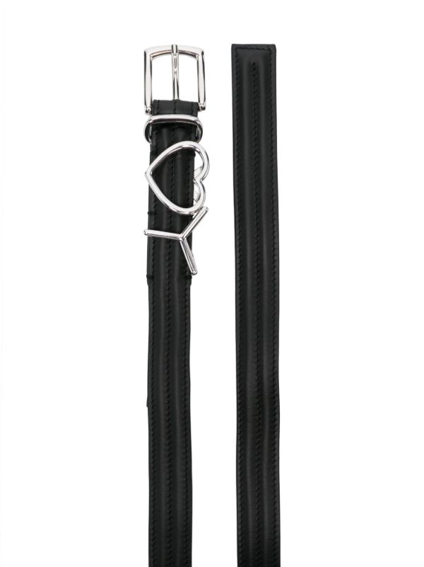 Y/Project ハート レザーベルト | ブラック | FARFETCH JP