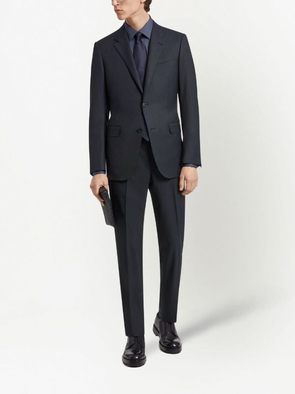 Zegna 15milmil15 single-breasted Wool Suit | Blue | FARFETCH