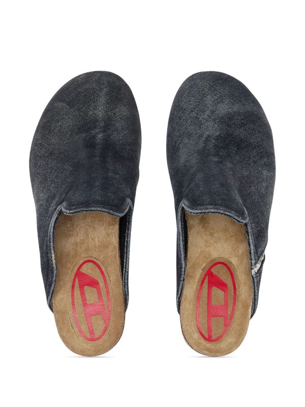 Diesel D-Woodstock W 80mm デニムミュール | ブラック | FARFETCH JP