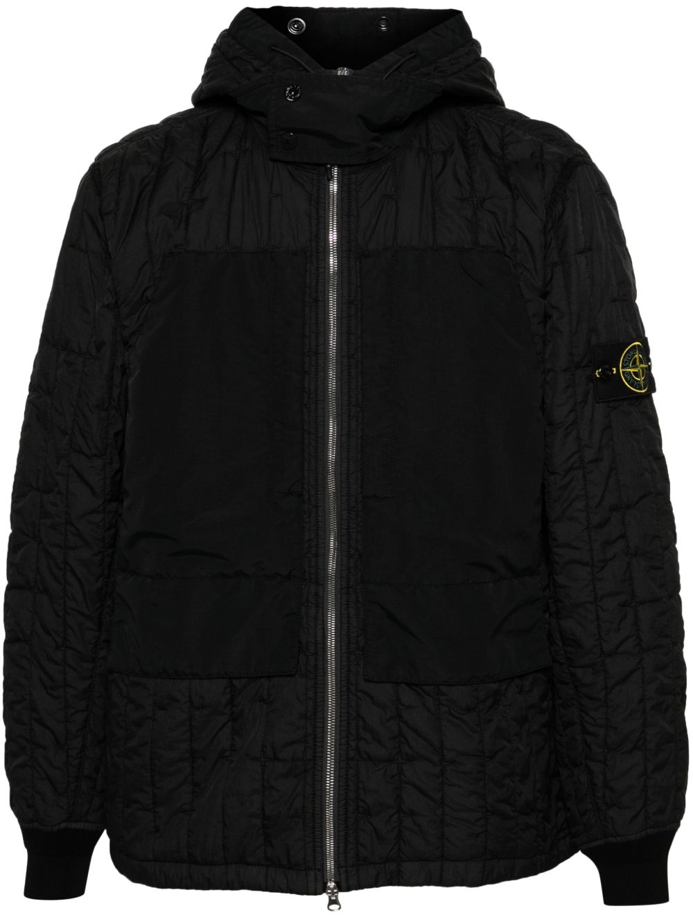 Stone Island キルティングジャケット | ブラック | FARFETCH JP