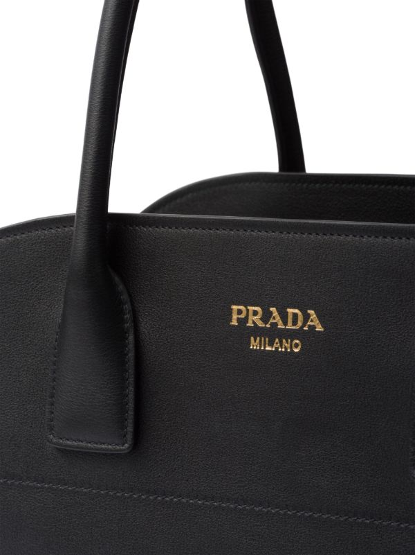Prada レザーハンドバッグ | ブラック | FARFETCH JP