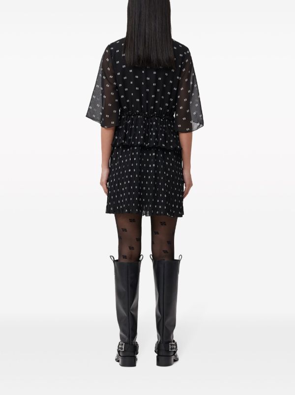 GANNI バタフライ ロゴ タイツ | ブラック | FARFETCH JP