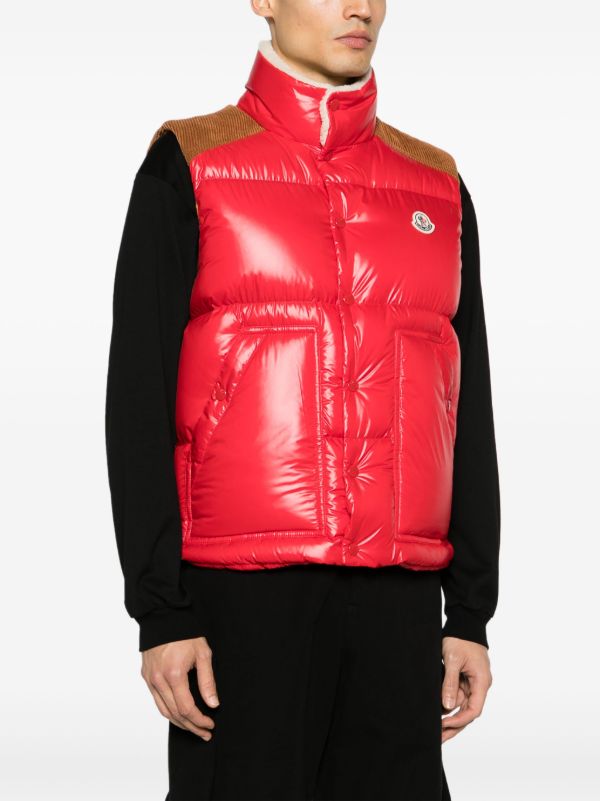 Moncler Ardeche ロゴ ダウンベスト | レッド | FARFETCH JP