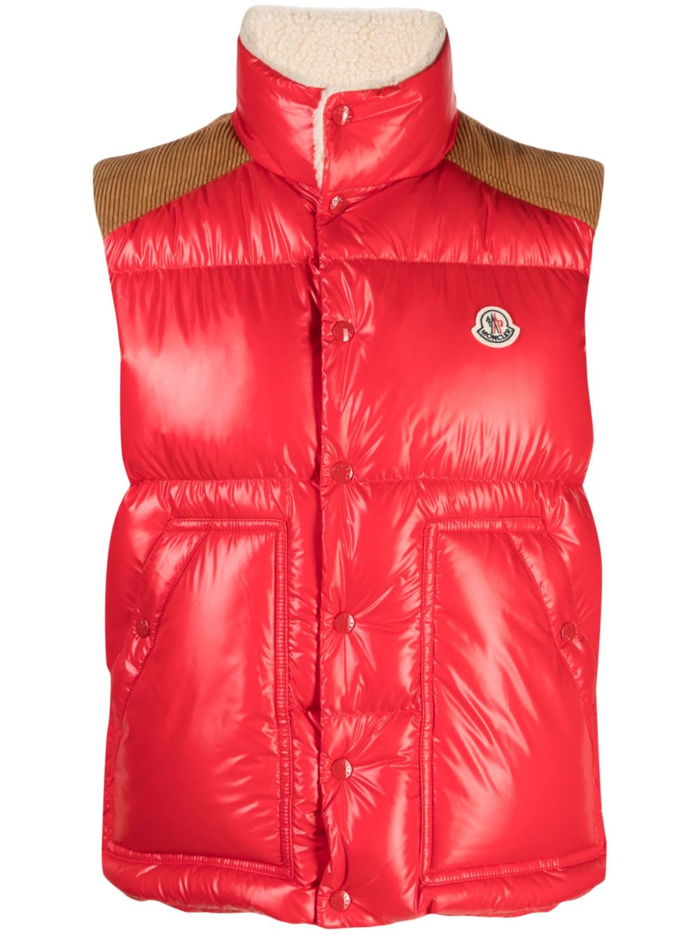 Moncler Ardeche ロゴ ダウンベスト | レッド | FARFETCH JP