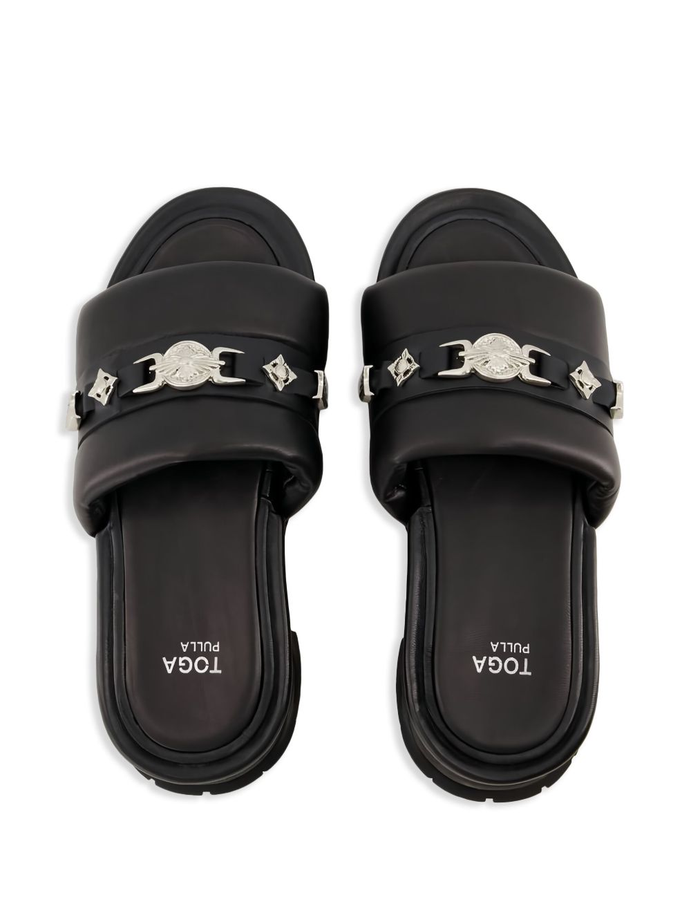 Toga Pulla スタッズ サンダル | ブラック | FARFETCH JP