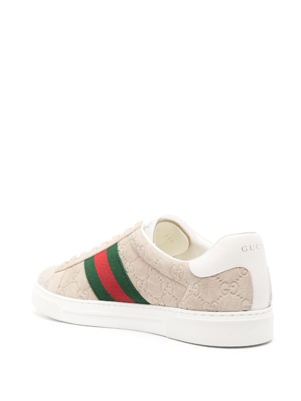 Gucci Ace Web Sneakers | Neutrals | FARFETCH