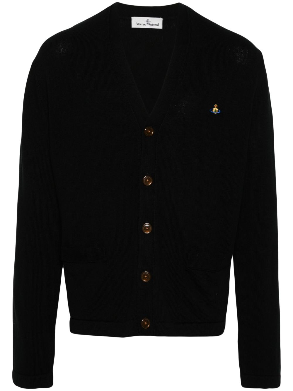 Vivienne Westwood V-neck fine-knit Cardigan | Black | FARFETCH