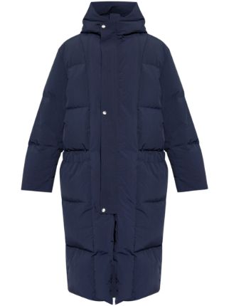 Jil Sander フーデッド コート | ブルー | FARFETCH JP