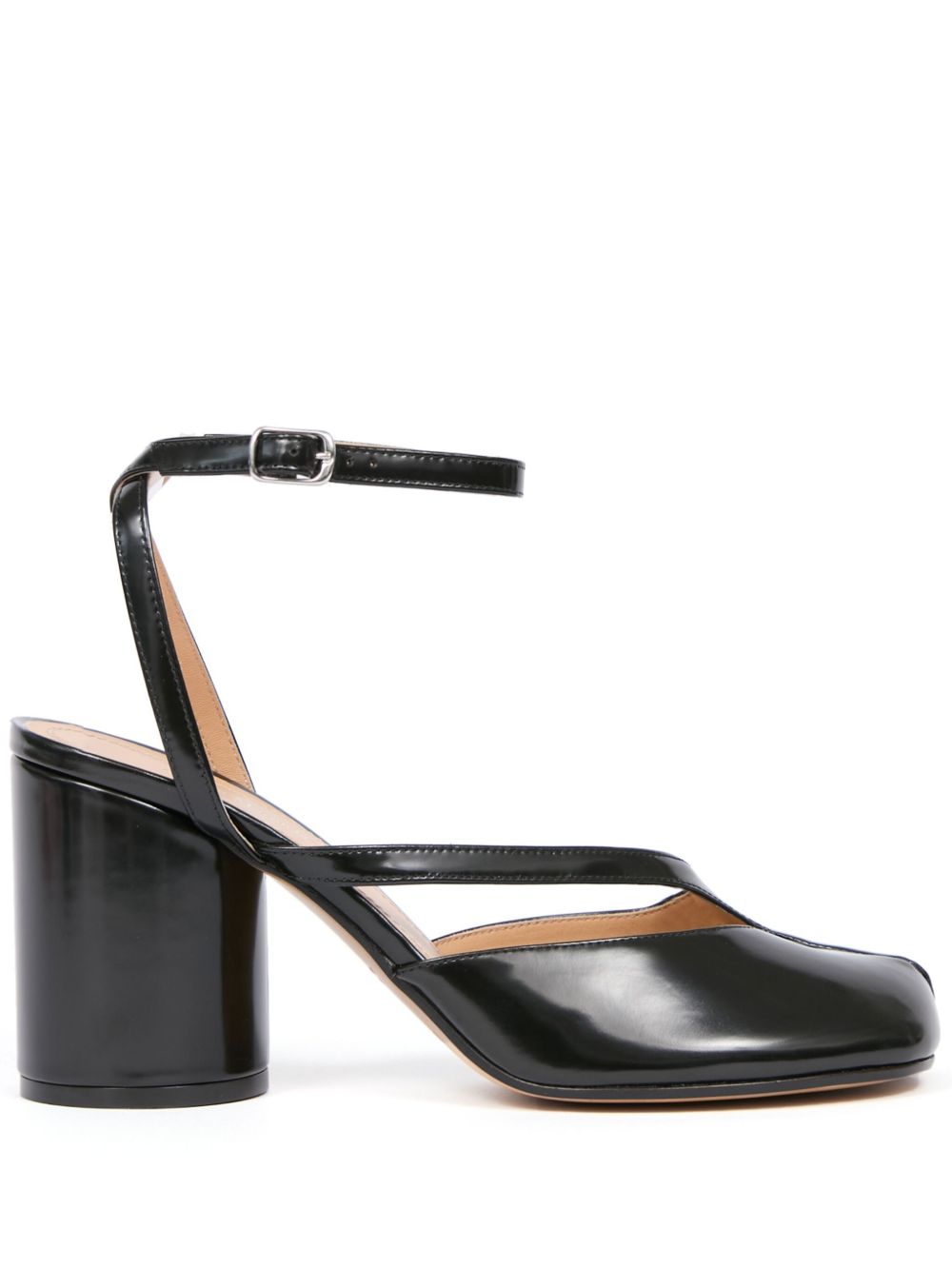 Maison Margiela 80mm Tabi Sandal Pumps | Black | FARFETCH