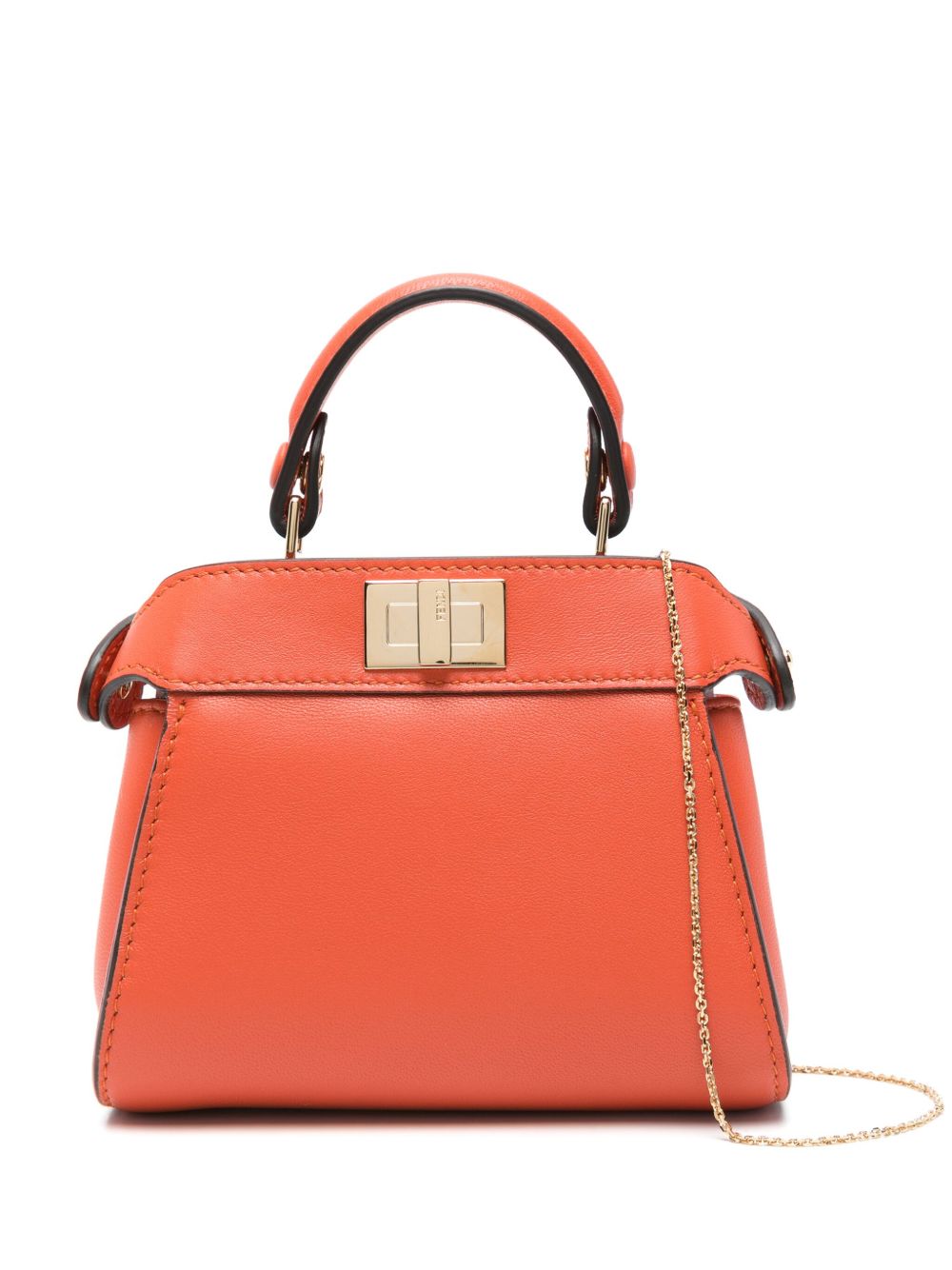 FENDI Nano Peekaboo Shoulder Bag | Orange | FARFETCH