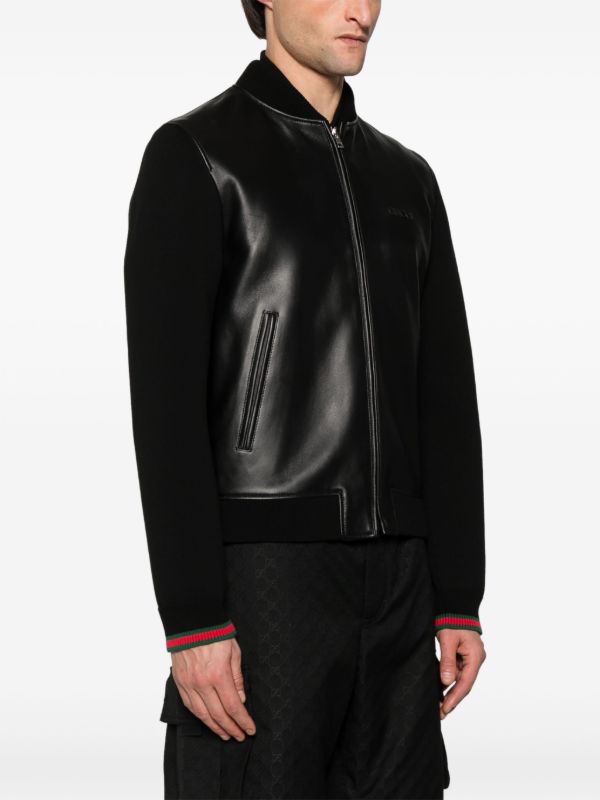 Gucci Leather Bomber Jacket | Black | FARFETCH
