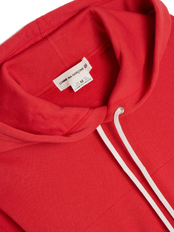 Comme Des Garçons Girl Cotton Cropped Hoodie | Red | FARFETCH
