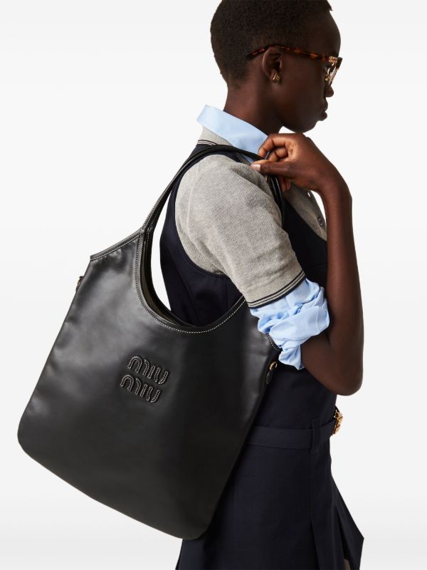 Miu Miu Ivy ハンドバッグ | ブラック | FARFETCH JP