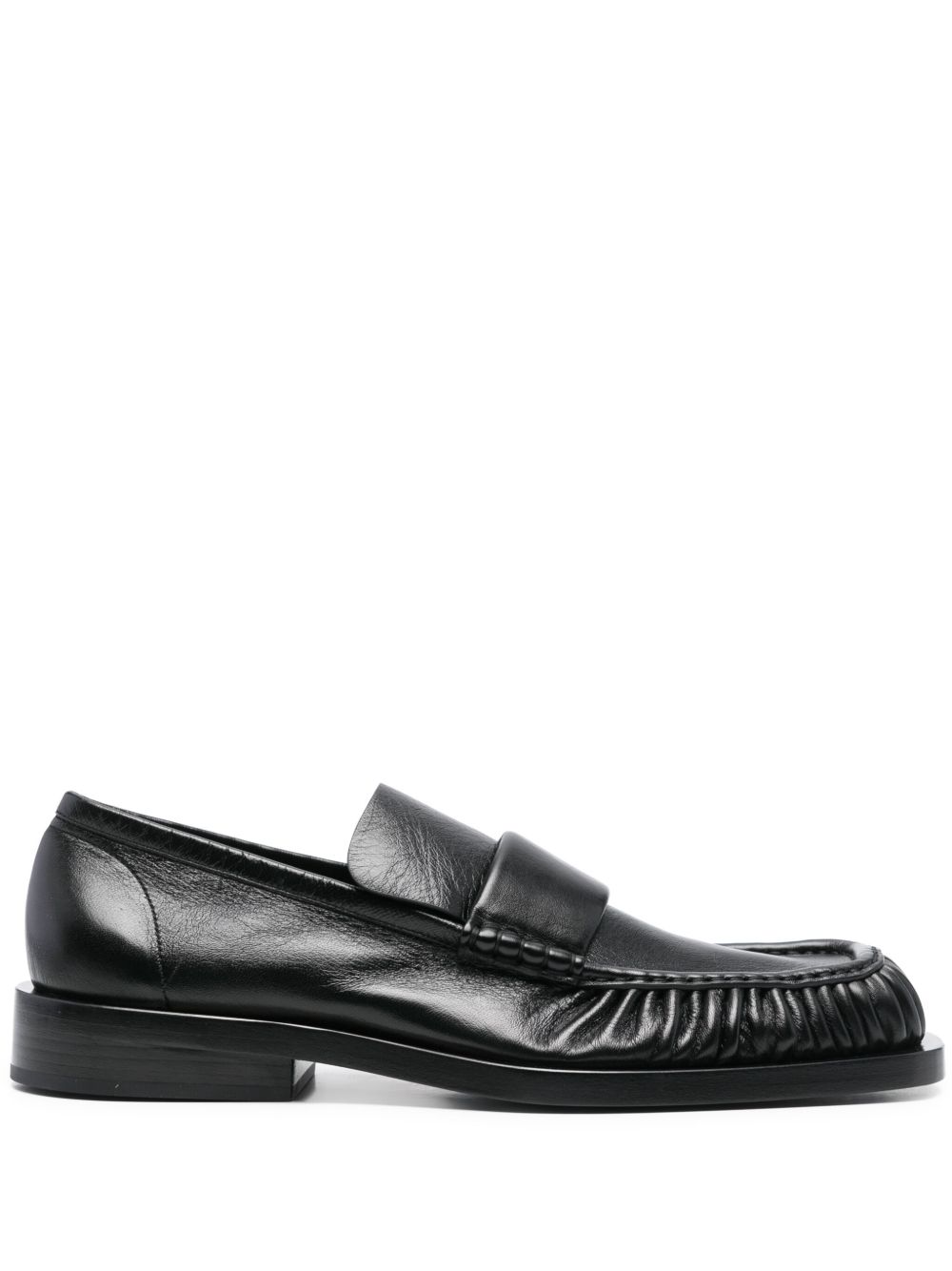 Jil Sander レザーローファー | ブラック | FARFETCH JP