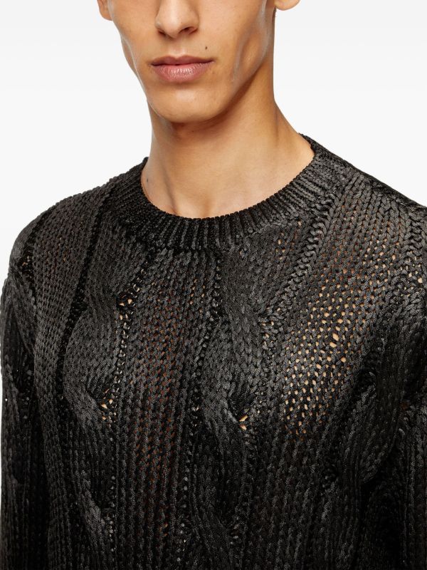 Diesel K-Michiu ケーブルニット セーター | ブラック | FARFETCH JP