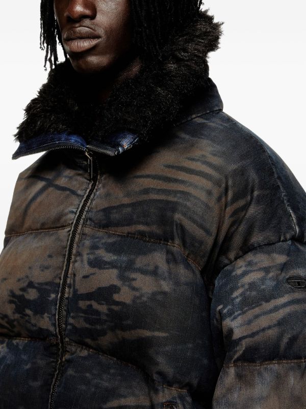 Diesel キルティング パデッドジャケット | ブラック | FARFETCH JP