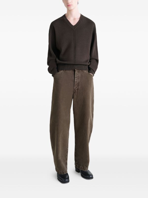 LEMAIRE Vネック セーター | ブラウン | FARFETCH JP