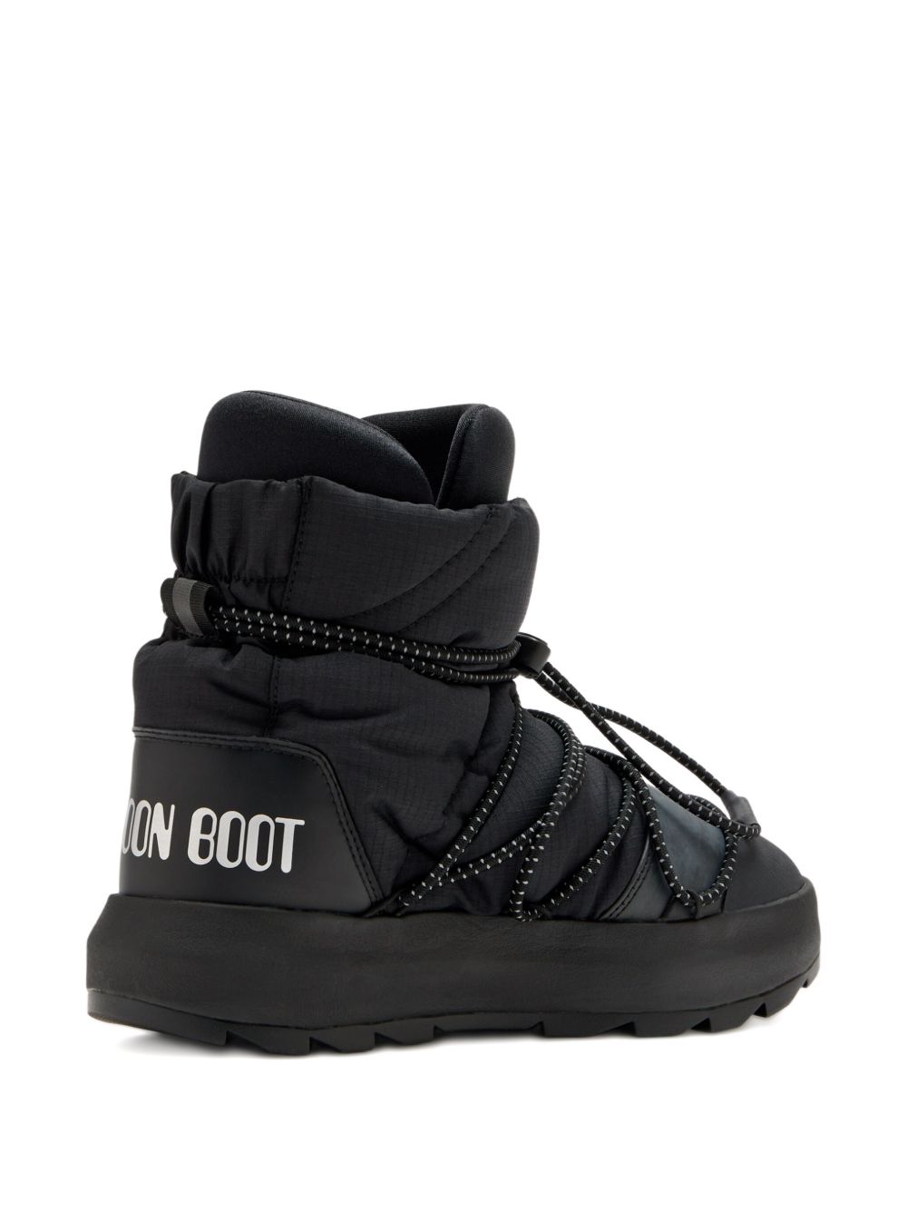 Adidas x Moon Boot Quilted lace-up Boots | Black | FARFETCH SG