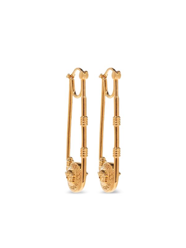 Versace セーフティピン ピアス | ゴールドトーン | FARFETCH JP