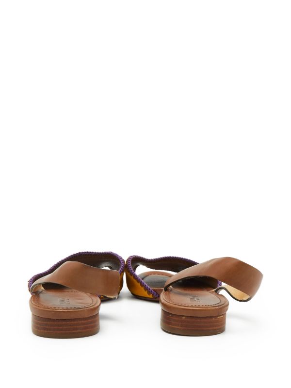 Prada Pre-Owned スリングバック スエードサンダル | イエロー