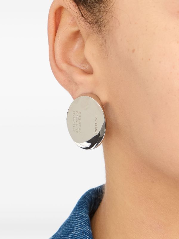 MM6 Maison Margiela レプリカ ピアス | シルバートーン | FARFETCH JP