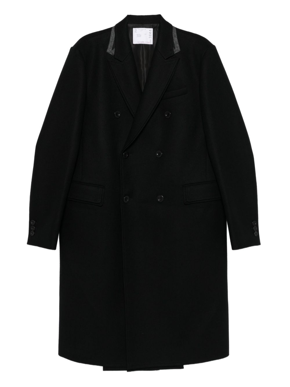 Sacai ダブルコート | ブラック | FARFETCH JP