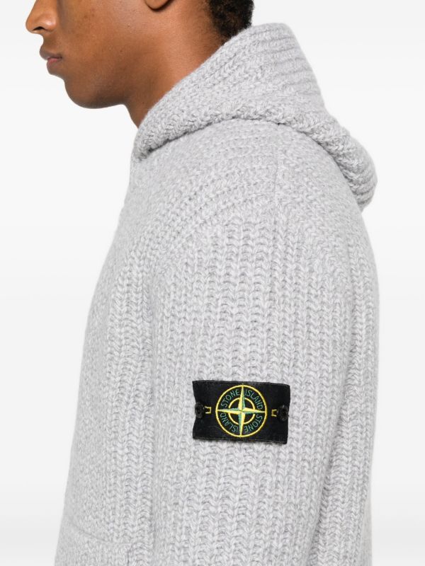 Stone Island フィッシャーマンニット カーディガン | グレー