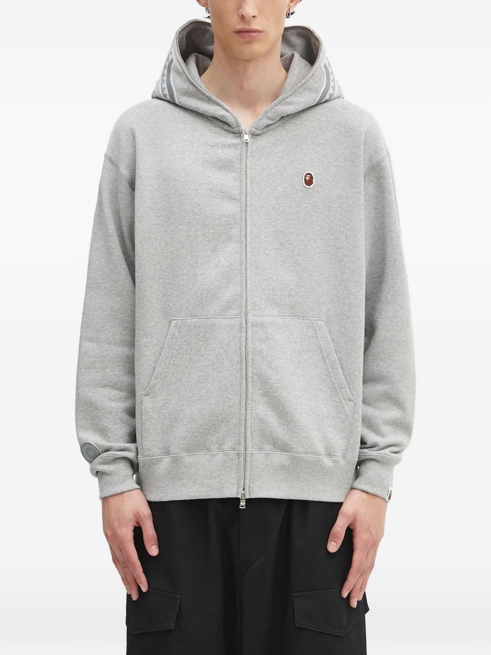 A BATHING APE® One Point Ape Head Shark ジップパーカー | グレー