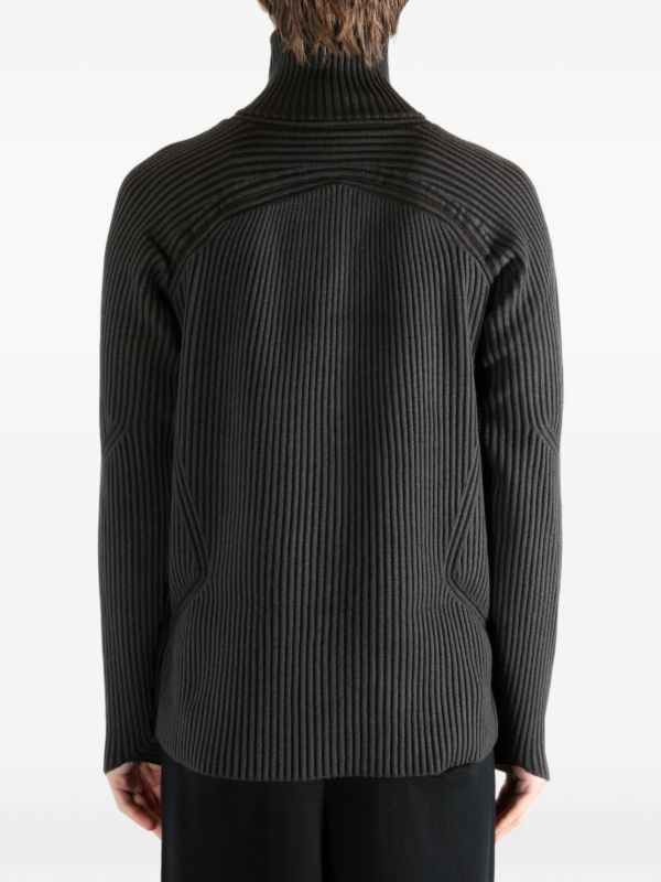 Omar Afridi Ribbed zip-up Cardigan | Grey | FARFETCH
