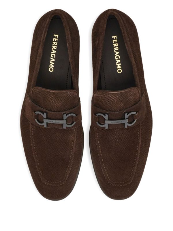 Ferragamo ガンチーニ スエード ローファー | ブラウン | FARFETCH JP