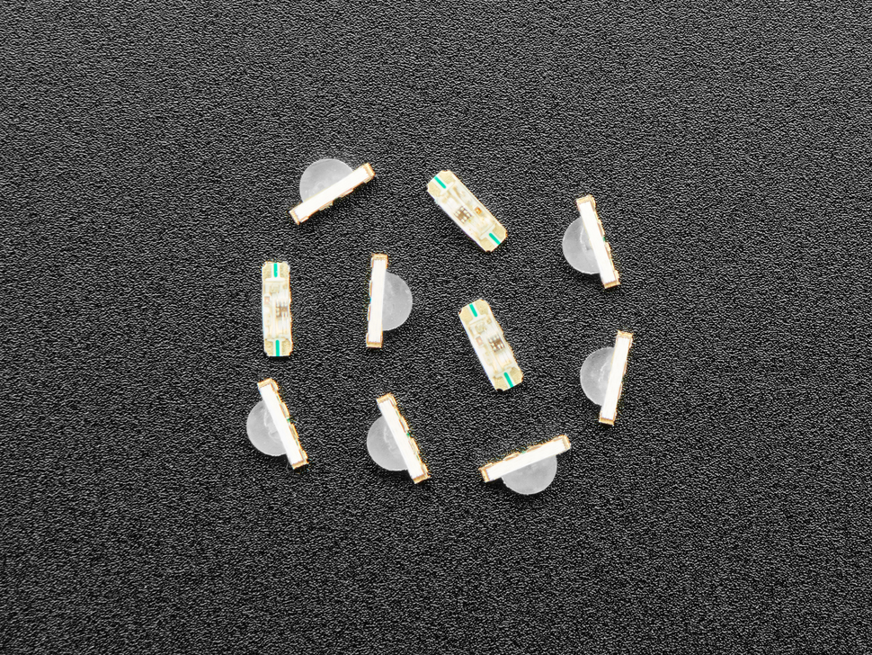 NeoPixel Addressable RGB LEDs - Slim Round 3.2mm x 1.0mm 10 pack