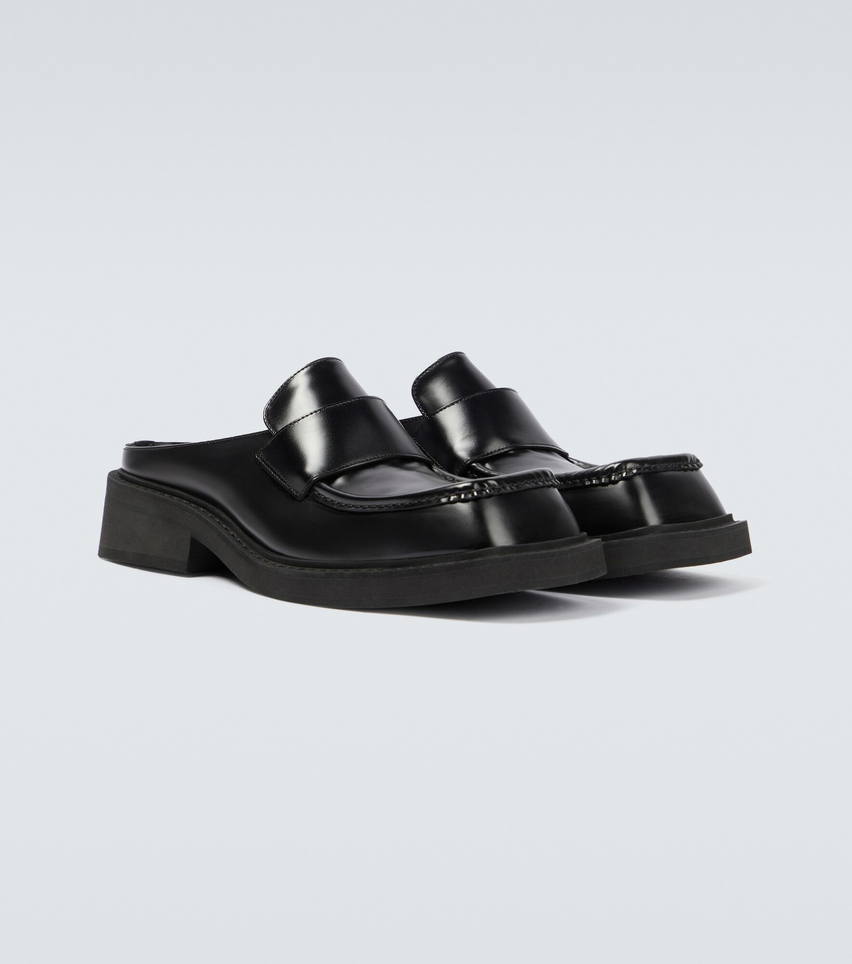 Balenciaga - Inspector leather loafer mules Balenciaga