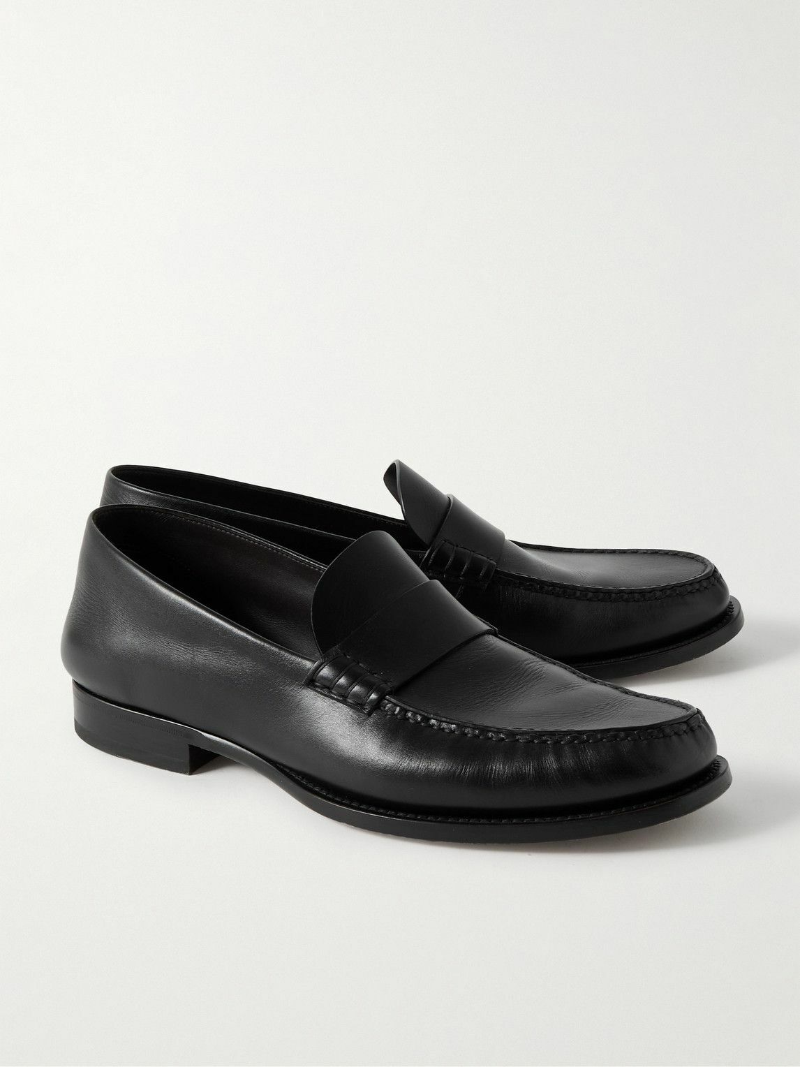 The Row - Novus Leather Loafers - Black The Row