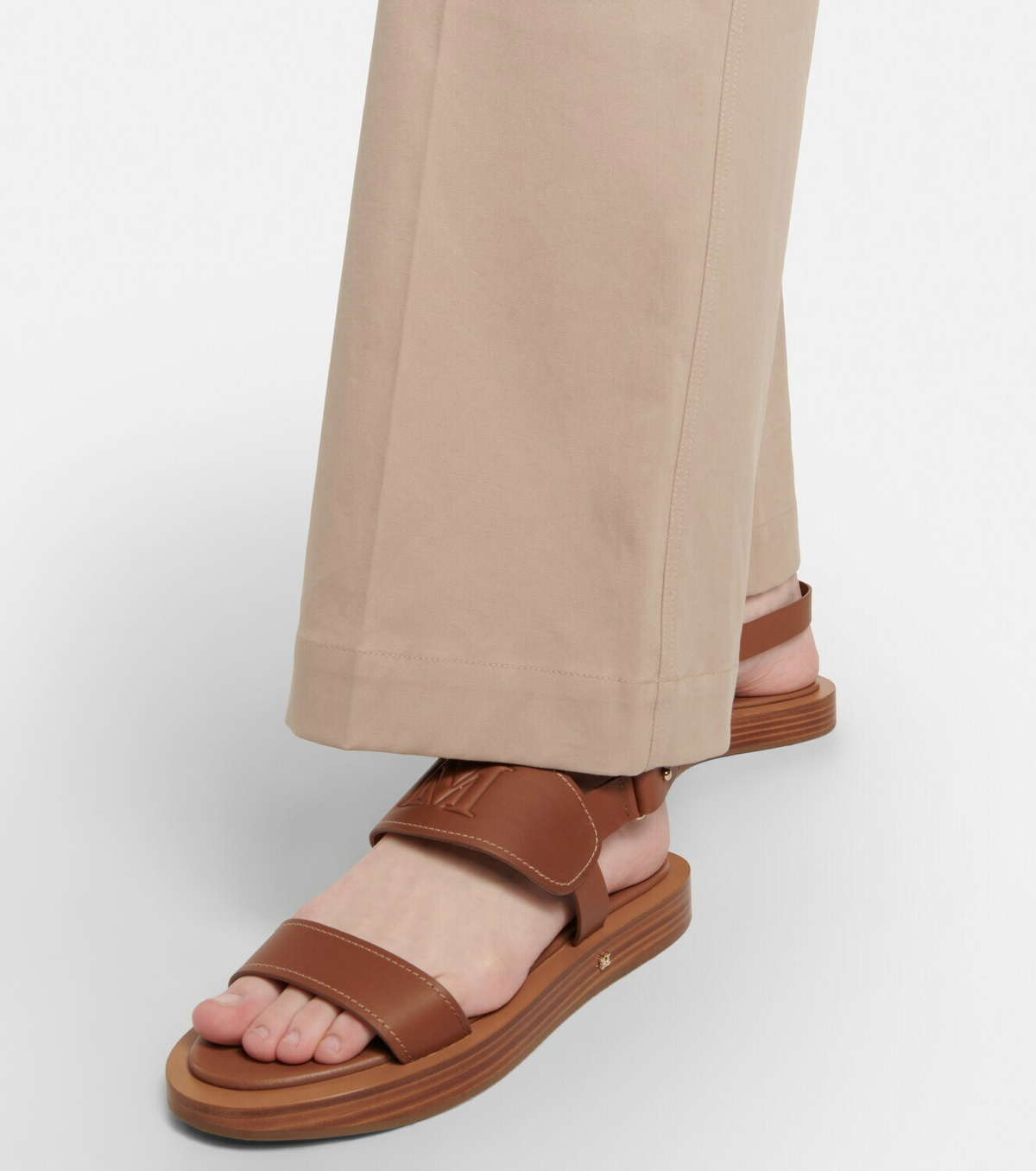 Max Mara - Diana leather flat sandals Max Mara