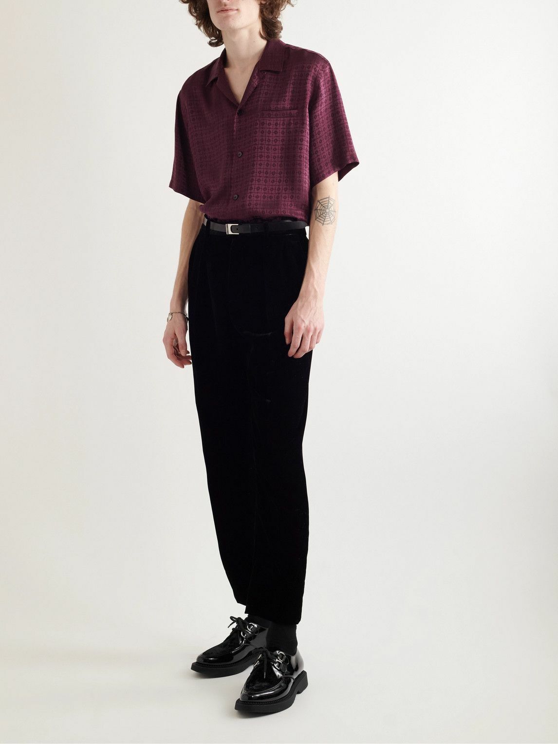 SAINT LAURENT - Teddy Leather Derby Shoes - Black Saint Laurent