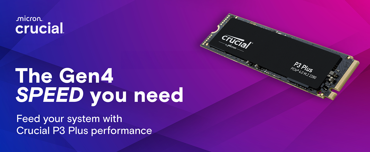Crucial P3 Plus 1TB PCIe 4.0 3D NAND NVMe M.2 SSD, up to 5000MB/s