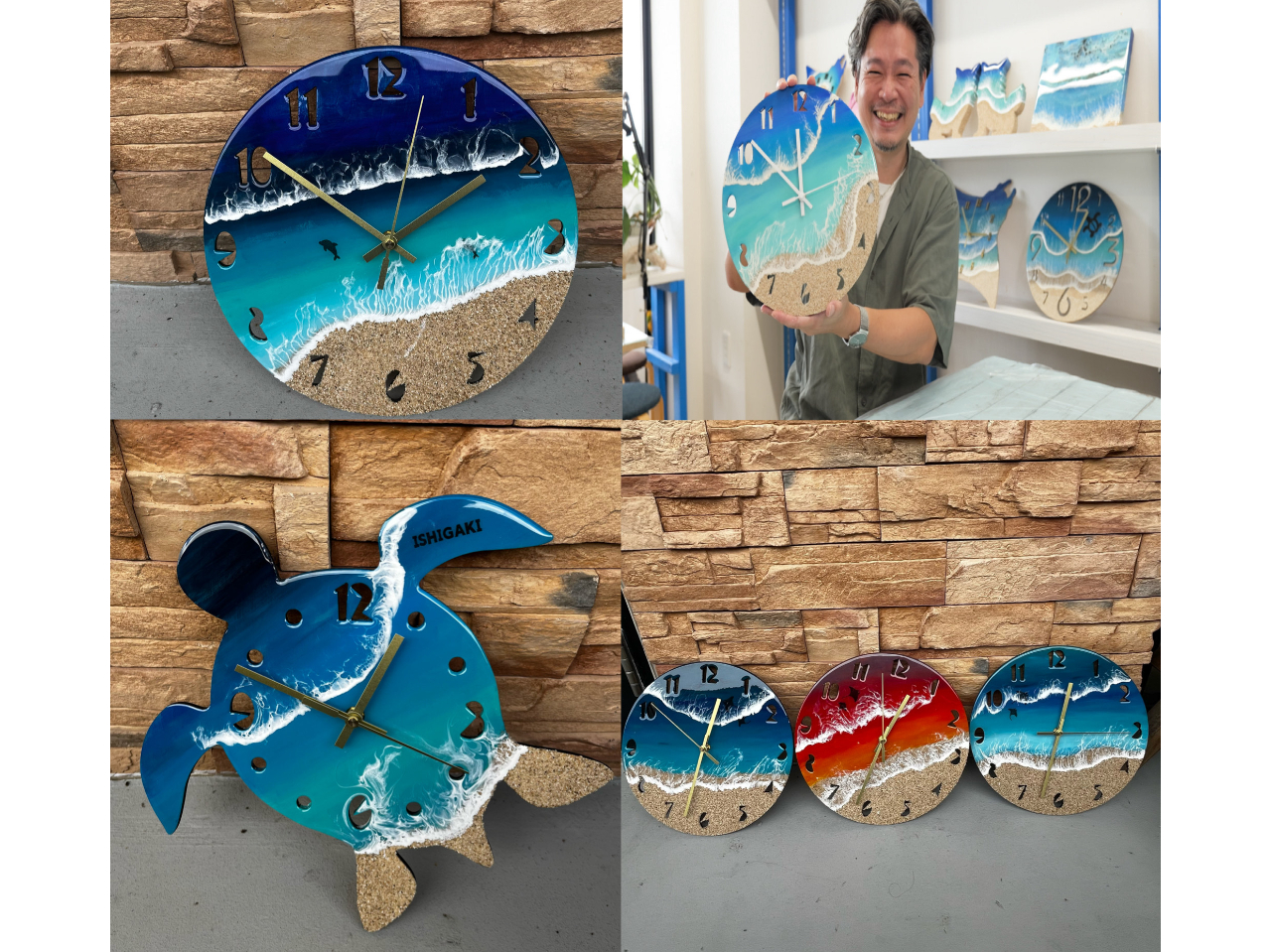 話題のレジンアートで時計を作ろう！】プロの講師がサポートします！海