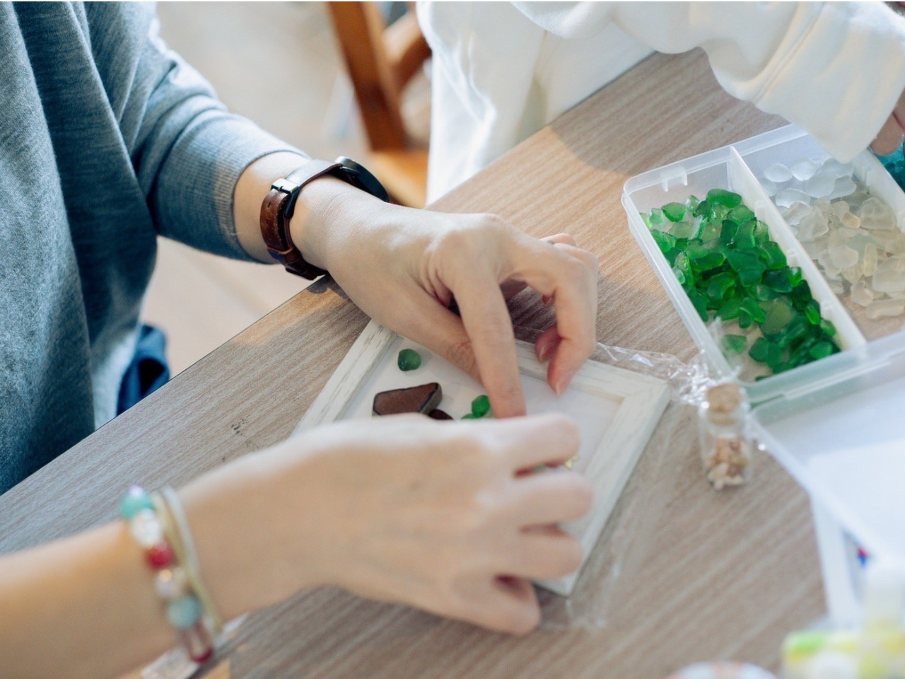 ☆【壱岐/シーグラス】～シーグラスアート体験～シーグラス、貝殻など