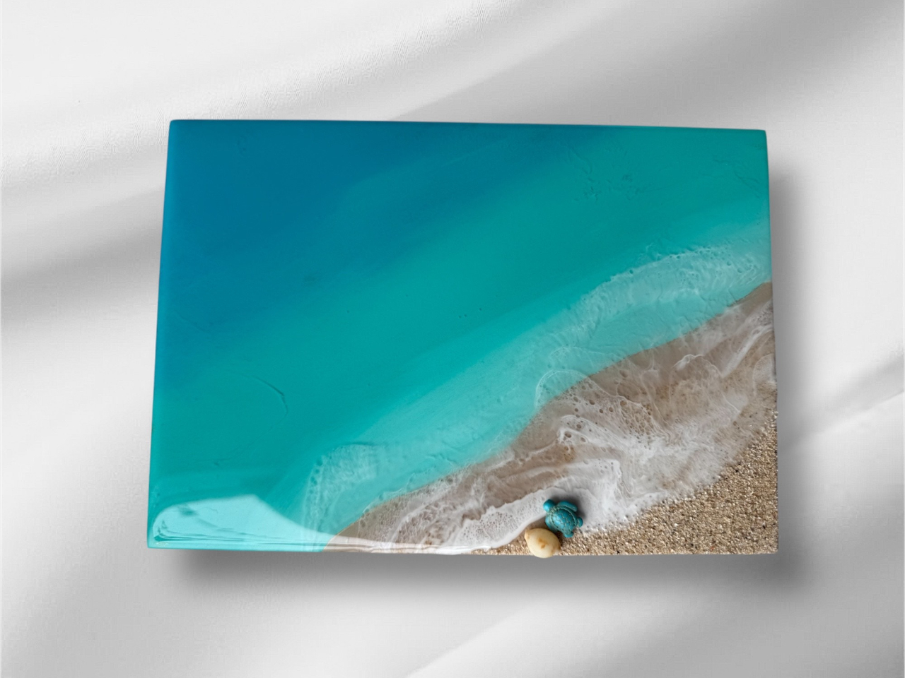 奄美のきょらさ海を閉じ込めて】オーシャンレジンアート体験 木製